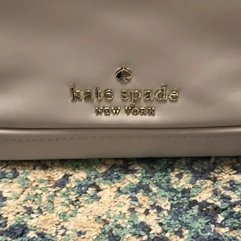 NWT Kate Spade Chelsea Nylon Crossbody In Platinum Grey